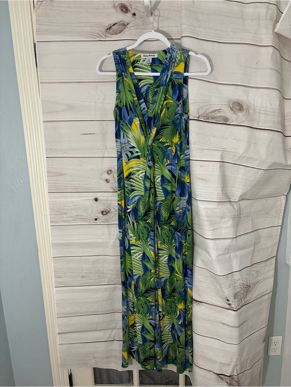 Tommy Bahama Green Blue Yellow Tropical Leaf Kids One-Piece